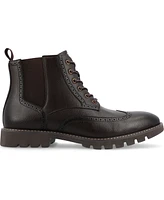 Vance Co. Men's Bowman Tru Comfort Foam Wingtip Lace-Up Ankle Boots