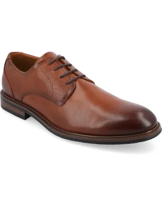 Vance Co. Men's Kendon Tru Comfort Foam Plain Toe Lace-Up Derby Shoes
