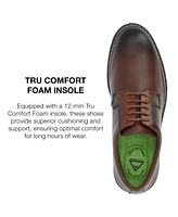 Vance Co. Men's Martin True Comfort Foam Plain Toe Lace-Up Derby Shoes