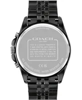 Coach Men's Greyson Black Stainless Steel Bracelet Watch 43mm