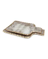 Gold-Tone Brushed Tray, Large