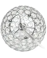 Lalia Home Elipse 8" Metal Crystal Orb Table Lamp