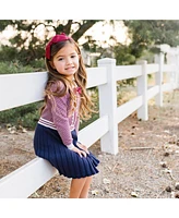 Hope & Henry Baby Girls Organic Cotton French Blocked Sweater Dress