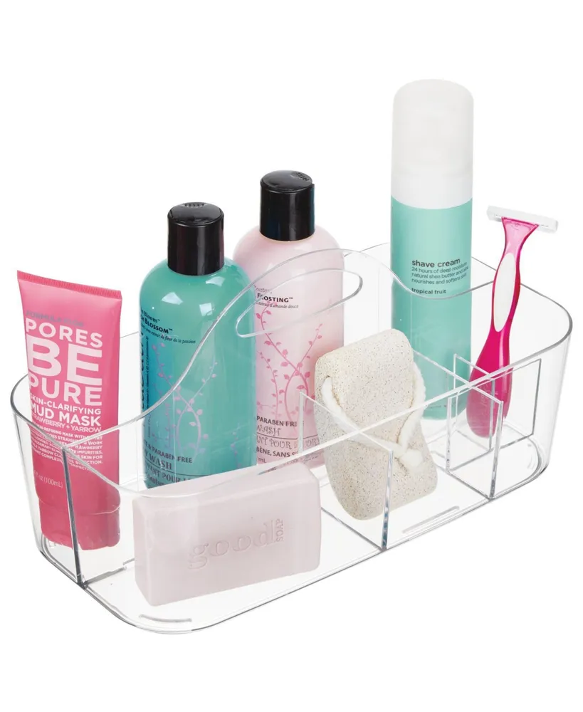 mDesign Plastic Shower Caddy Storage Organizer Basket with Handle