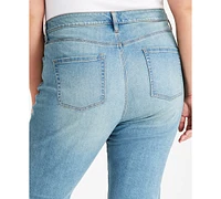 Style & Co Plus Size High-Rise Straight-Leg Jeans, Created for Macy's