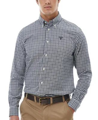 Barbour Men's Finkle Tailored-Fit Gingham Check Button-Down Twill Shirt