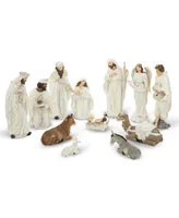 Glitzhome 12 Pieces Oversized Resin Nativity Figurine Set