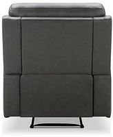 Abbyson Living Waylen 36.3" Top-Grain Leather Manual Recliner