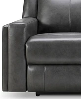 Abbyson Living Rhodes 81.5" Top-Grain Leather Manual Reclining Sofa