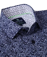 Tom Baine Men's Performance Stretch Paisley Button Down Shirt