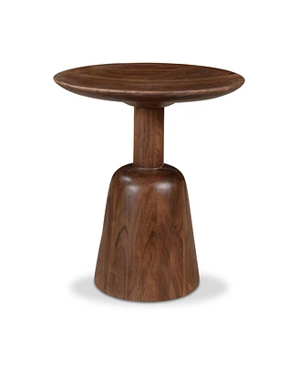 Nels 16" Acacia Wood Round End Table