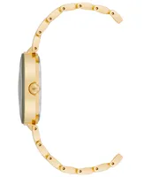 Anne Klein Women's Three Hand Quartz Gold-tone Alloy Bracelet Watch, 33mm