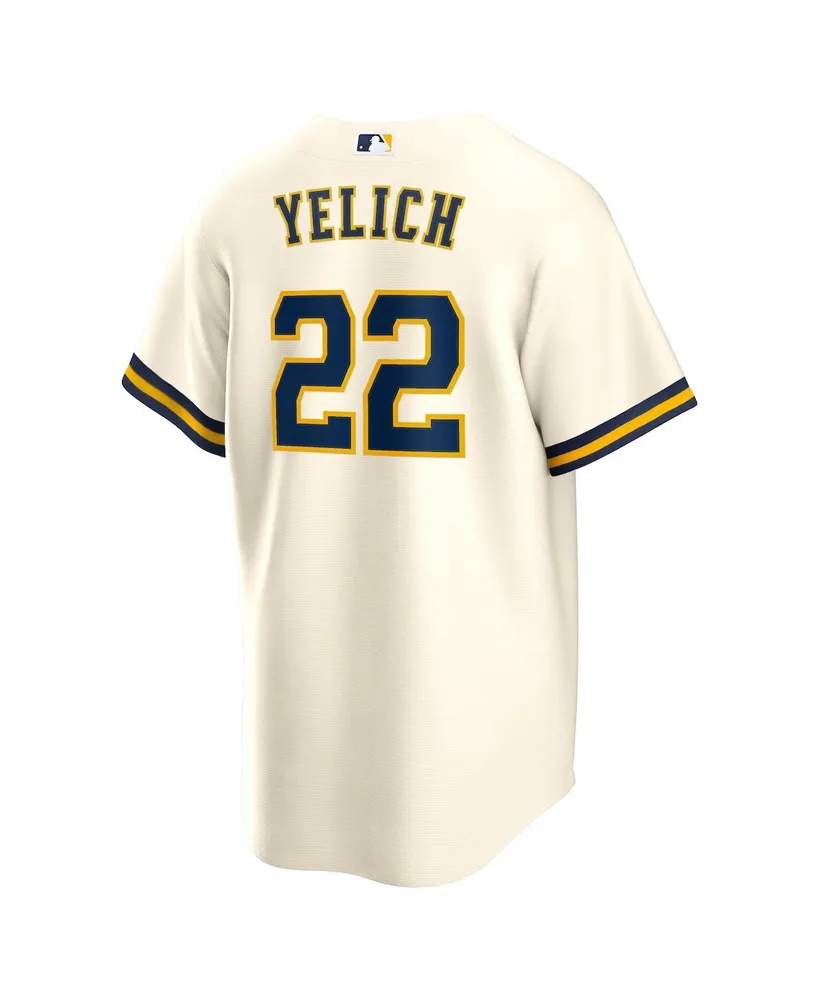 Nike Men's Christian Yelich Milwaukee Brewers Official Player Replica Jersey
