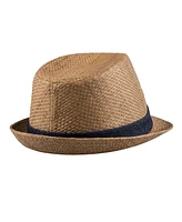 Levi's Men's Denim Band Straw Fedora Hat