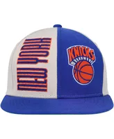 Men's Mitchell & Ness Cream New York Knicks Hardwood Classics Pop Snapback Hat