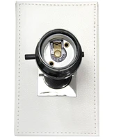 Lalia Home Lexington 21" Leather Base Modern Decor Bedside Table Lamp with Usb Charging Port