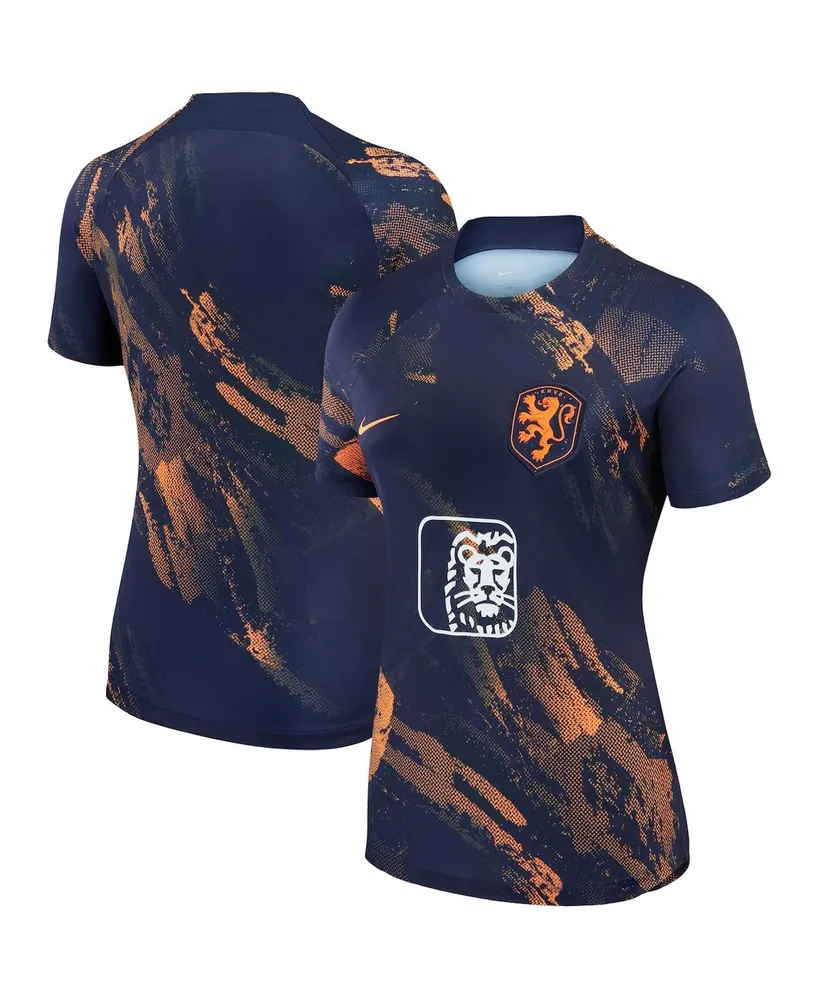 Women's Nike Navy Netherlands National Team 2023 Pre-Match Top