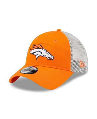 Men's New Era Orange, Natural Denver Broncos Loyal 9TWENTY Trucker Snapback Hat