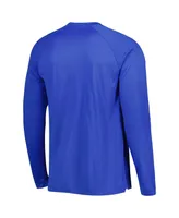 Men's Nike Royal Boise State Broncos Spotlight Raglan Performance Long Sleeve T-shirt