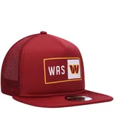 Men's New Era Burgundy Washington Commanders Balanced 9FIFTY Trucker Snapback Hat