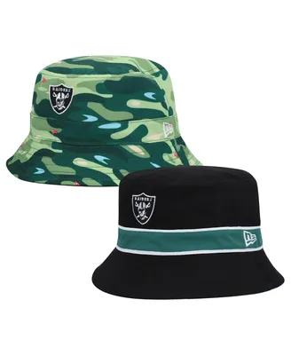 Men's New Era Black, Camo Las Vegas Raiders Reversible Bucket Hat