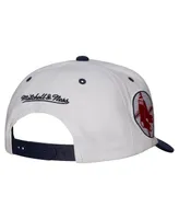 Men's Mitchell & Ness White Boston Red Sox Cooperstown Collection Pro Crown Snapback Hat