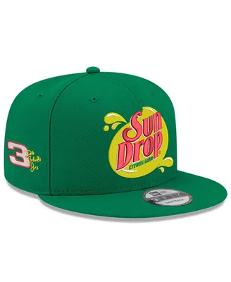 Men's New Era Kelly Green Dale Earnhardt Jr. Sun Drop Golfer Snapback Hat