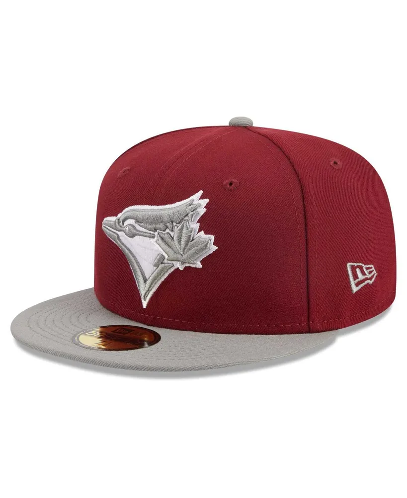 Men's New Era Cardinal Toronto Blue Jays White Logo 59FIFTY Fitted Hat