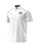 Men's Under Armour White Notre Dame Fighting Irish 2023 Aer Lingus College Football Classic Polo Shirt