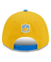 Men's New Era Gold, Powder Blue Los Angeles Chargers 2023 Sideline 9FORTY Adjustable Hat