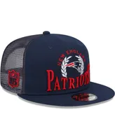 Men's New Era Navy New England Patriots Collegiate Trucker 9FIFTY Snapback Hat