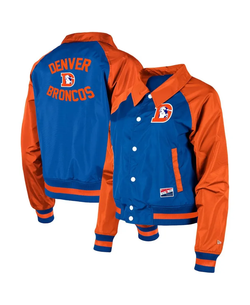 Women's New Era Royal Denver Broncos Coaches Raglan Full-Snap Jacket