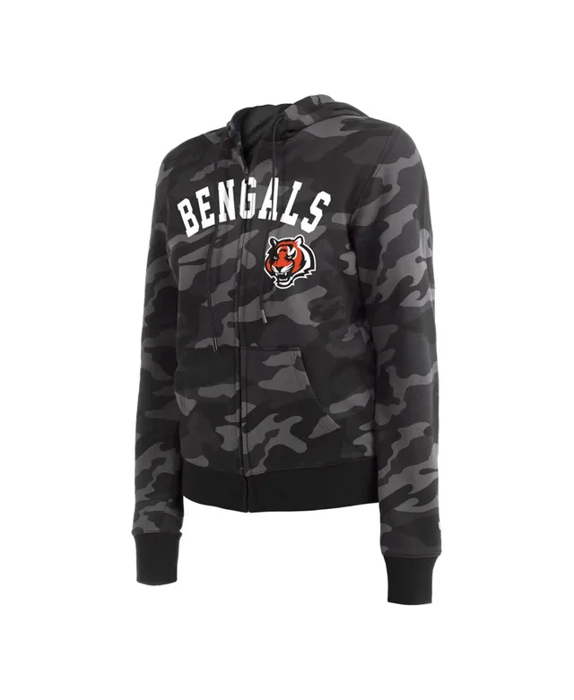 Cincinnati Bengals Nike Women's Asymmetrical Raglan Full-Zip Hoodie - Black