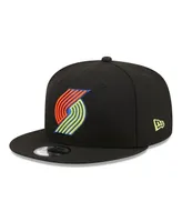 Men's New Era Black Portland Trail Blazers Neon Pop 9FIFTY Snapback Hat