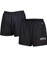 Women's Champion Black Alabama Crimson Tide Football Fan High Waist Shorts