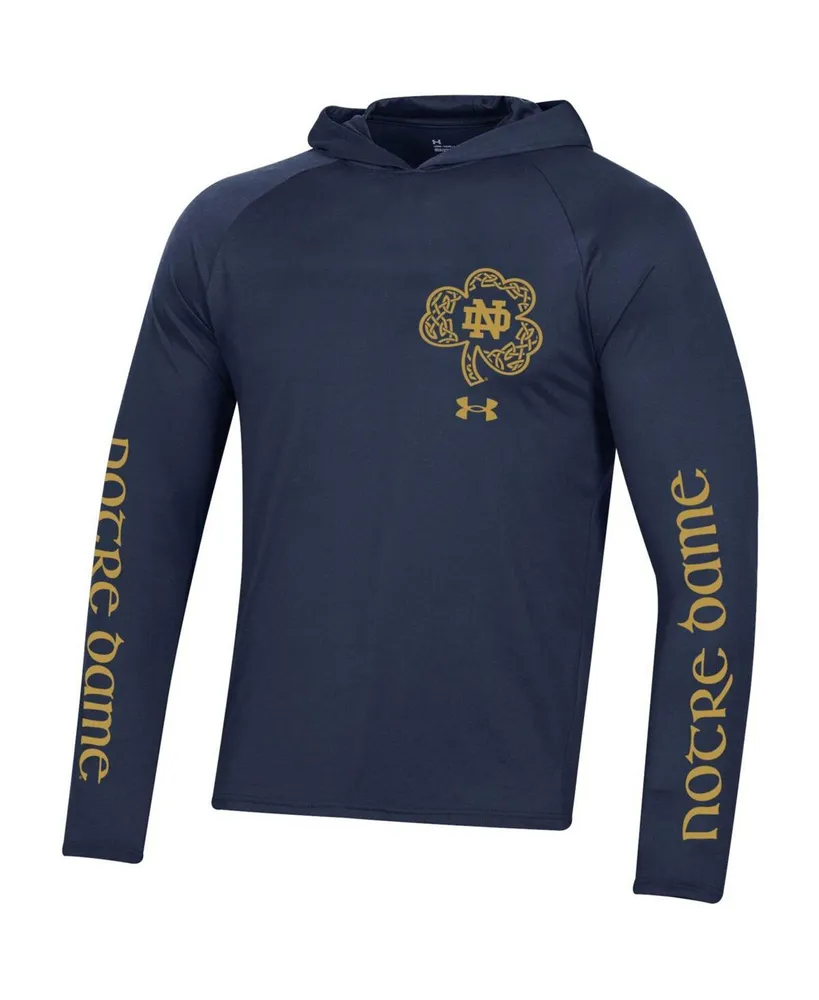 Men's Under Armour Navy Notre Dame Fighting Irish 2023 Aer Lingus College Football Classic Long Sleeve Hoodie T-shirt