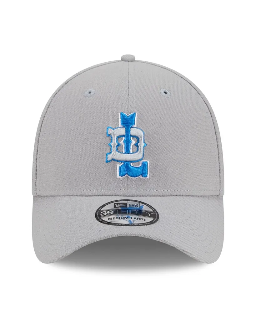 Men's New Era Silver Detroit Lions City Originals 39THIRTY Flex Hat