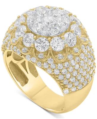 Men's Diamond Halo Cluster Ring (5 ct. t.w.) in 10k Gold