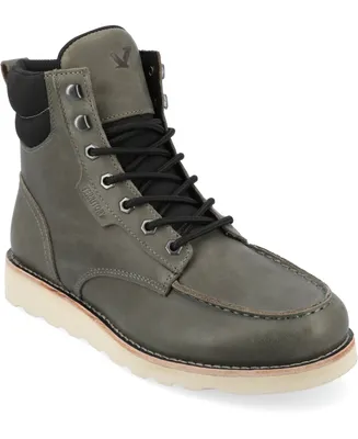 Territory Men's Venture Tru Comfort Foam Moc Toe Lace-up Ankle Boots