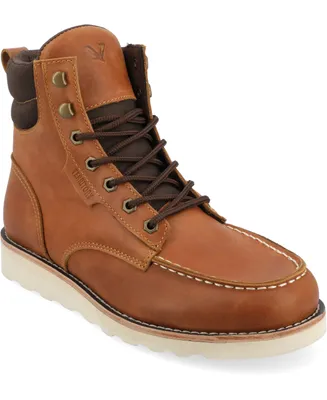 Territory Men's Venture Tru Comfort Foam Moc Toe Lace-up Ankle Boots