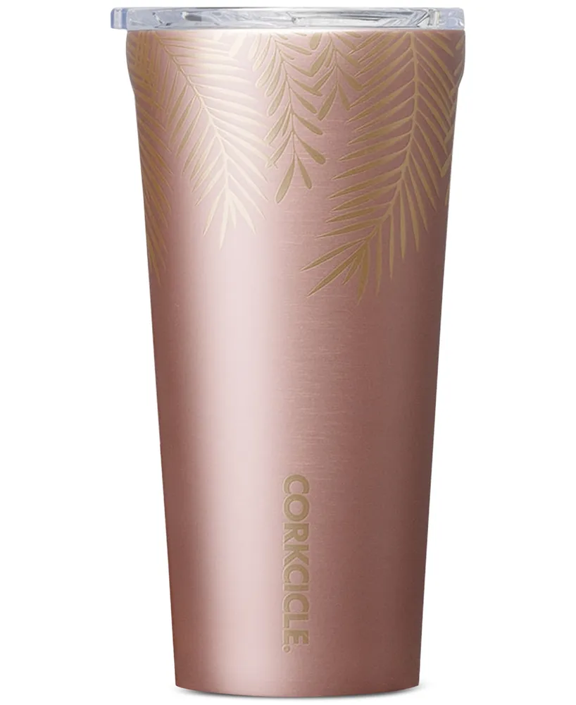 Corkcicle Frosted Pines Rose Gold Tumbler Stainless Steel 16-Oz. Tumbler