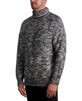 Karl Lagerfeld Paris White Label Men's Oversized Marled Turtleneck Sweater