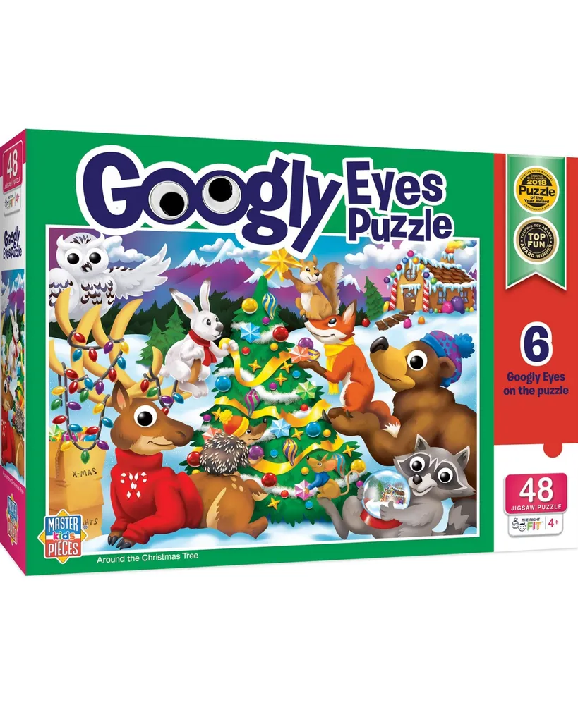 Masterpieces Around the Christmas Tree Googly Eyes 48 pc Puzzles