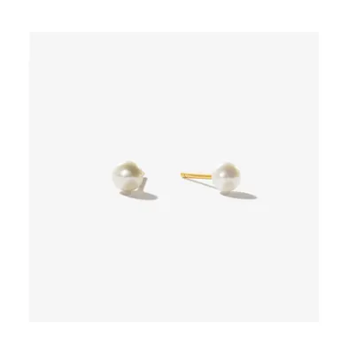 Ana Luisa Pearl Stud Earrings - Mini Organic Pearl