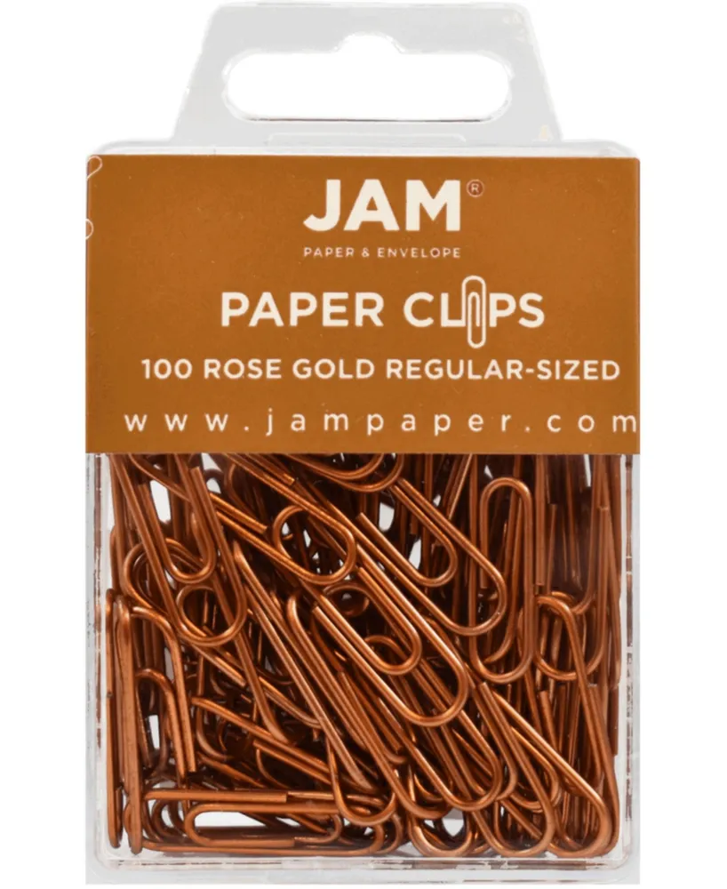 Jam Paper Colorful Standard Paper Clips - Regular 1" - Paperclips - 100 Per Pack