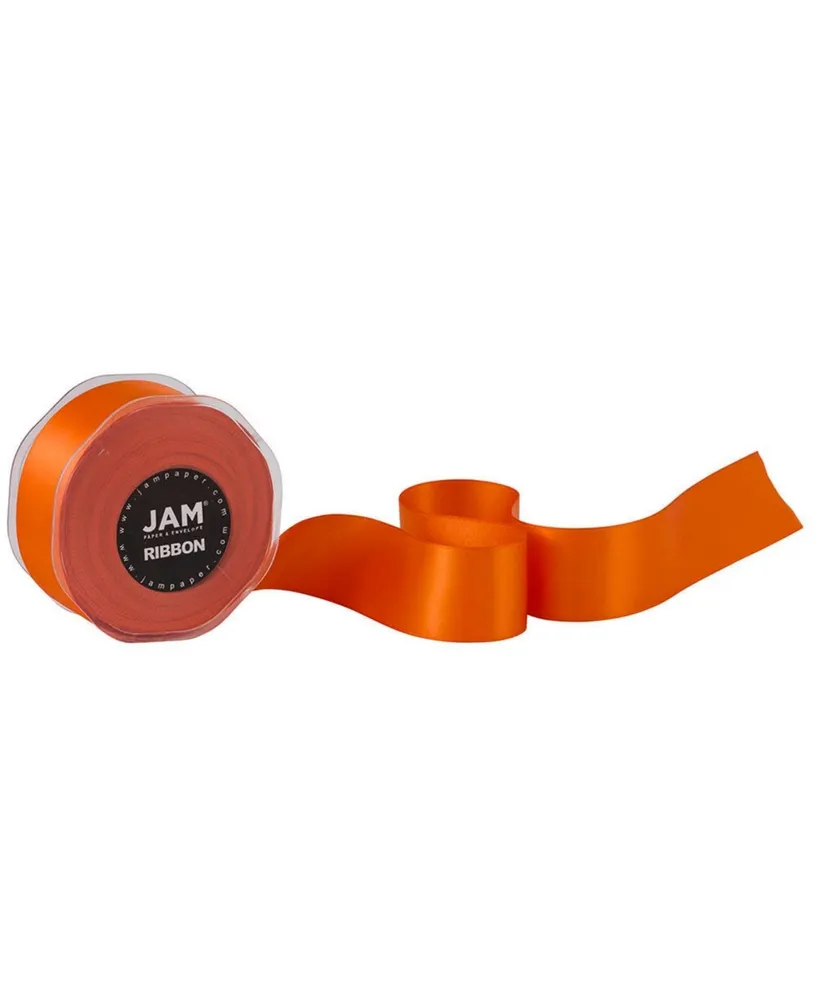 Jam Paper Double Faced Satin Ribbon - Orange