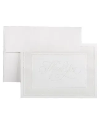 Jam Paper Blank Thank You Cards Set - Cards with Border - 104 Cards 100 Envelopes