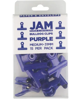 Jam Paper Metal Bulldog Clips - Medium - 31millimeter - 15 Per Pack