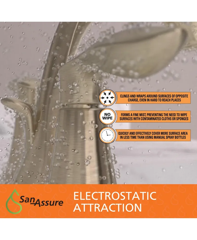 San-Assure Electrostatic Sprayer Handheld Sprayer with Disinfectant Solution, Epa-Registered Sanitizing Solution, Kills Bacteria and Viruses