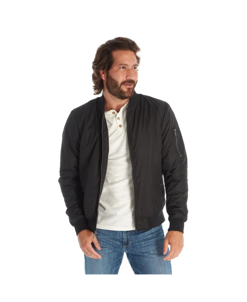 Faux Shearling Lined Bomber Jacket